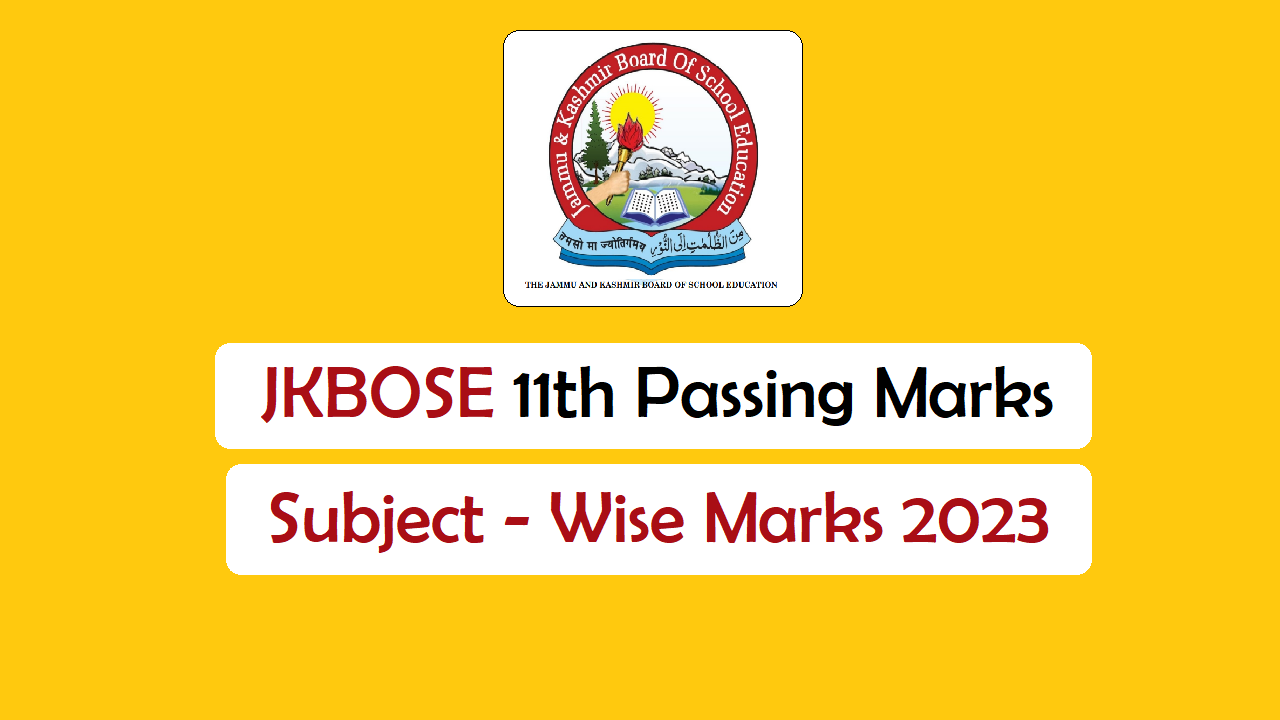 JKBOSE 11th Passing Marks