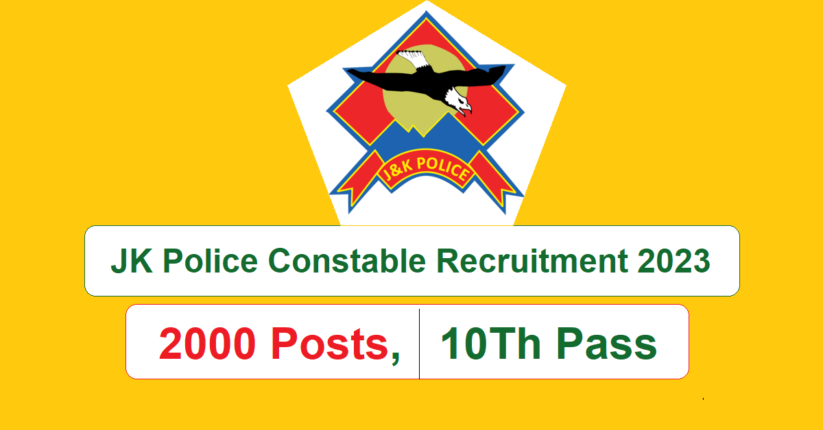 JK Police Constable Recruitment 2023