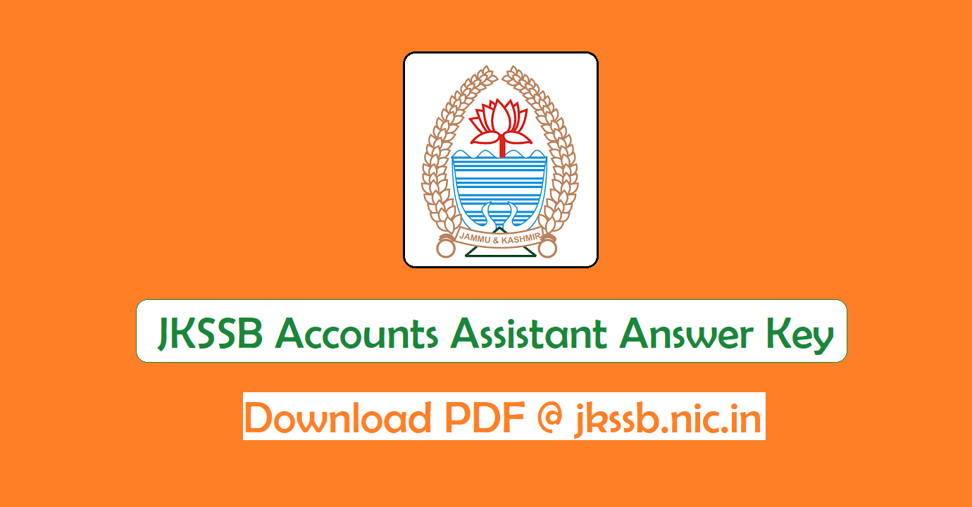 JKSSB Accounts Assistant Answer Key PDF